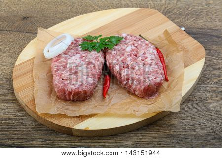Raw Burget Cutlet