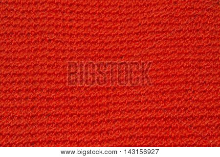 Orange bright knit fabric texture background pattern