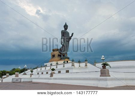 Buddha Image In Walking Posture