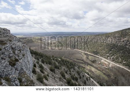 Views Rio Lobos Canyon in Soria, Castilla leon, Spain