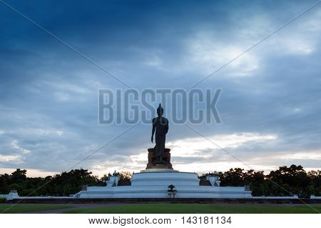 Walking Buddha Statue At Buddhamonthon (phutthamonthon), Buddhist Park In Nakhon Pathom, Thailand, I