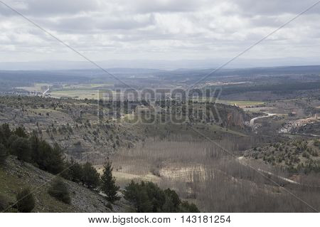 Views Rio Lobos Canyon in Soria, Castilla leon, Spain