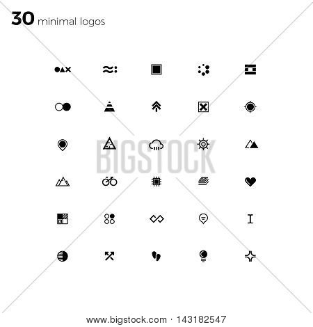 Minimal logos and badges big collection. Line style. Modern and minimalism syled vector logos for multiple use.