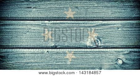 Flag of Micronesia painted on old grungy wooden background: 3d illustration