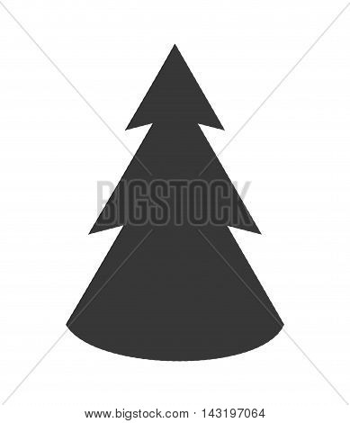 pine tree merry chistmas celebration icon. Flat and Isolated illustration. Vector illustration
