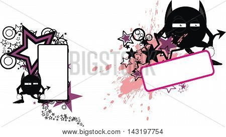 funny monster cartoon copyspace set in vector format very easy to edit