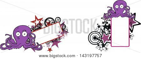 funny octopus cartoon copyspace set in vector format very easy to edit
