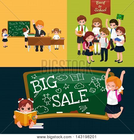 back to school and children education concept vector background vector illustration