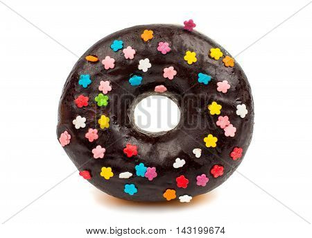 chocolate donut dessert on a white background