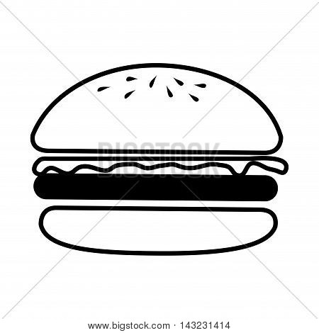 hamburguer fast food american burger deliveryfood tasty vector illustration