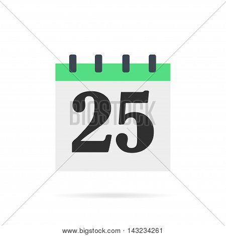 Calendar icon in flat style. Vector illustration