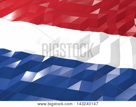 Flag Of Bonaire, Sint Eustatius And Saba 3D Wallpaper Illustration