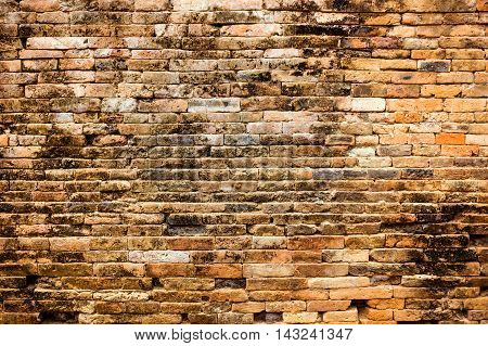 Backdrop of old brick wall texture for design pattern artwork.