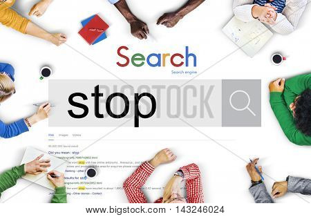 Stop Pause Cease Block End Finish Concept