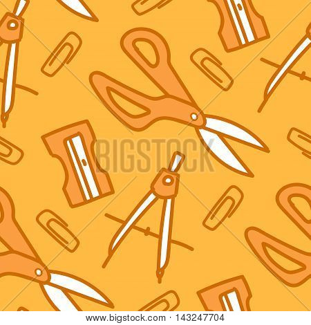 silhouette Scissors seamless pattern. Vector illustration. EPS 10