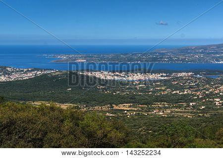 Amazing Panorama of Argostoli town, Kefalonia, Ionian islands, Greece