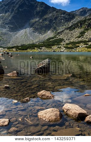 Clear waters of Musalenski lakes, Rila mountain, Bulgaria