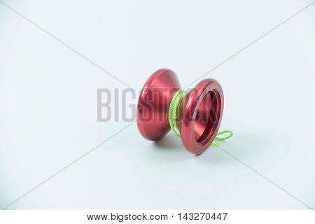 red toy yo yo isolated on white background