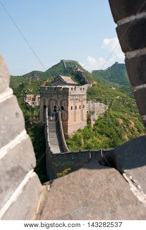 The Great Wall of China near JinShanLing Miyun District Hebei China.