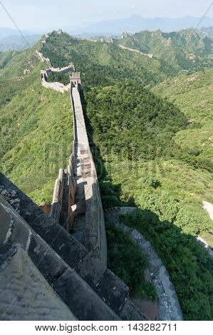 The Great Wall of China near JinShanLing Miyun District Hebei China.