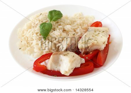 kokt fisk med peppar