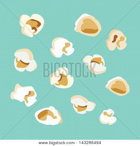 set of popcorn vector flat design for web and print