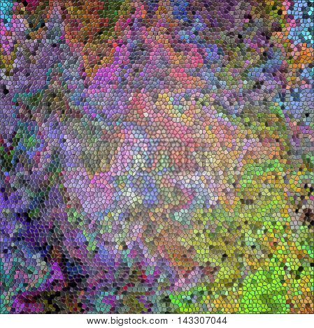 Abstract coloring background of the abstract gradient with visual illusion,cubism and stained glass effect