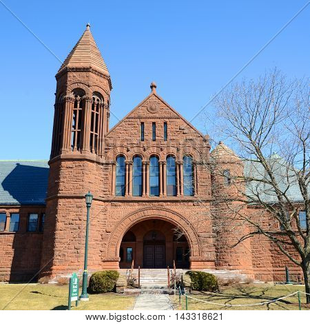 Billings Memorial Library in University of Vermont (UVM), Burlington, Vermont, USA