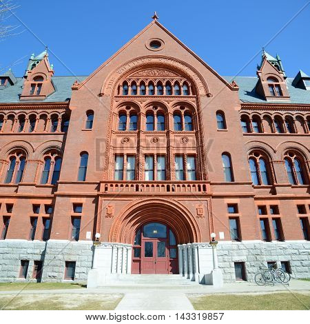 The Williams Science Hall at University of Vermont (UVM) as the departments of Fine Arts and Anthropology, Burlington, Vermont, USA