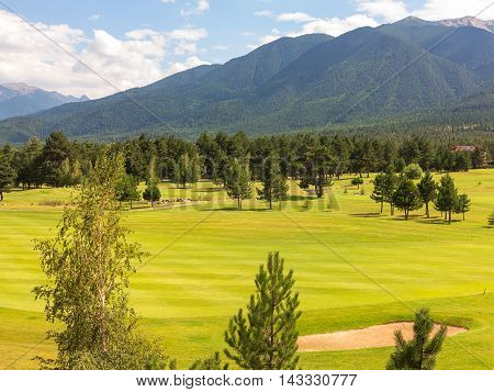 A View Of The Peaks Of Pirin Mountain (vihren And Todorka) Golf Club, Razlog, Bulgaria