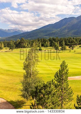 A View Of The Peaks Of Pirin Mountain (vihren And Todorka) Golf Club, Razlog, Bulgaria