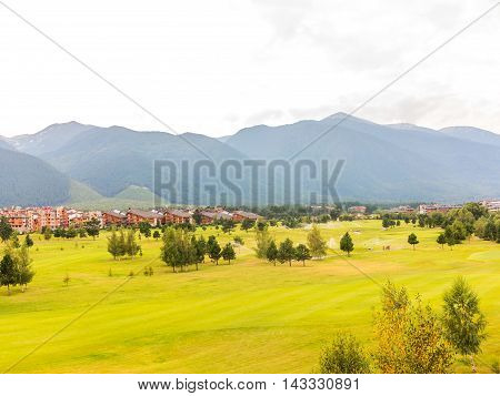 A View Of The Peaks Of Pirin Mountain (vihren And Todorka) Golf Club, Razlog, Bulgaria