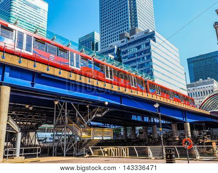 Dlr Train In London (hdr)