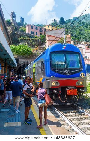 Train Station In Vernazza, Cinqueterre, Italy