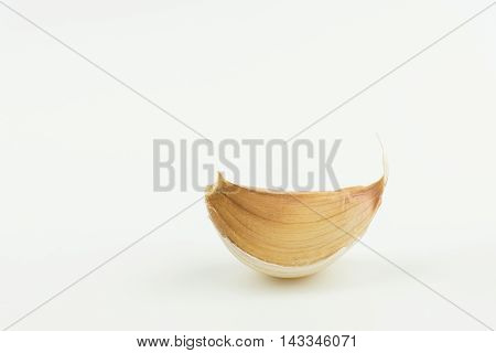 Garlic isolated on white background healthy closeup