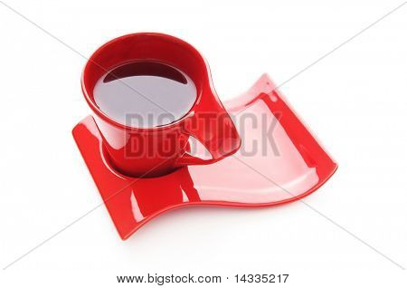 Tasse de thé, isolé sur le blanc