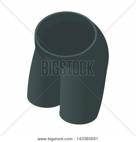 Black tight cycling shorts icon in cartoon style on a white background