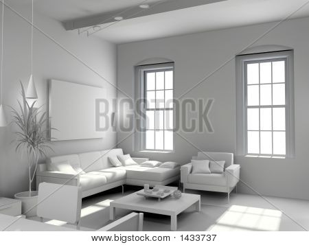 leere modern interior
