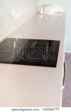 New Worktop With Built-in Cooking Stove And Sink