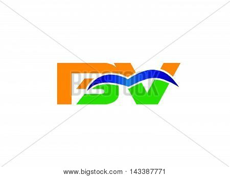 Letter B and V logo vector design