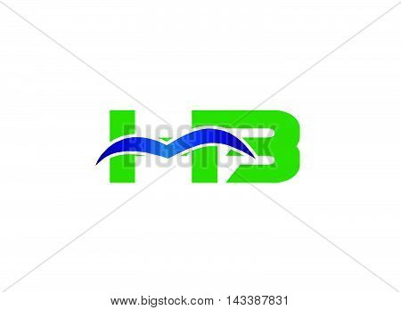 Bi logo. IB company linked letter logo