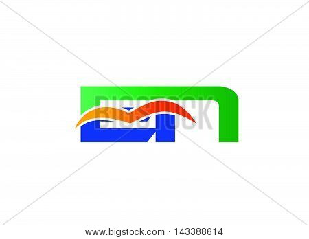 EN Logo. EN company linked letter logo