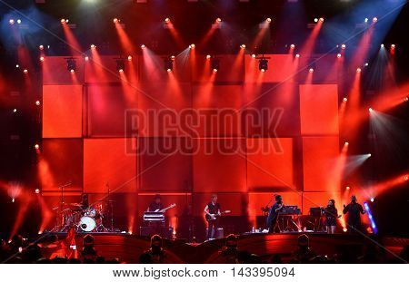 Band Performs Live On The Stage