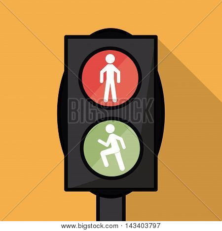semaphore trafficlight sign warning road street icon. Colorful design. Vector illustration