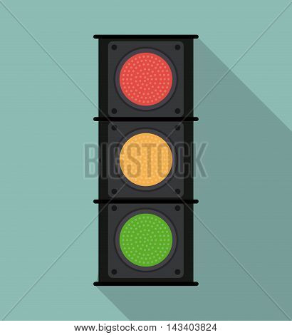 semaphore trafficlight sign warning road street icon. Colorful design. Vector illustration