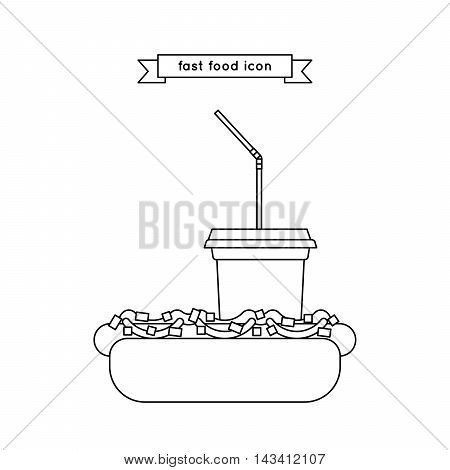 Fast food set. Vector fast food restaurant. Isolated fast food logo. Flat fast food icons set. Vector fast food snakes.