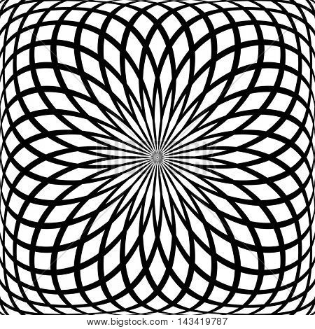 Abstract rotation pattern. Vector art.