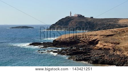Coast of Arinaga and lighthouse, Gran canaria, Canary islands