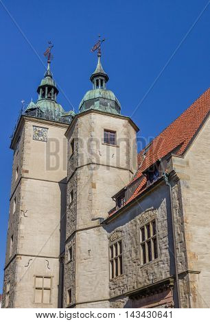 Two Towers Of The Historical Building Of The Steinfurt University