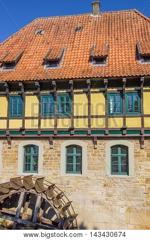 Half Timbered Watermill Building In Steinfurt
